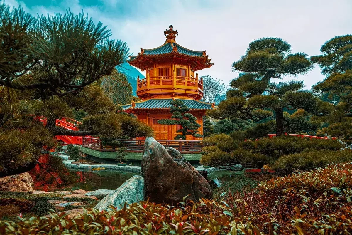 Nan Lian Garden in Kowloon, Hong Kong