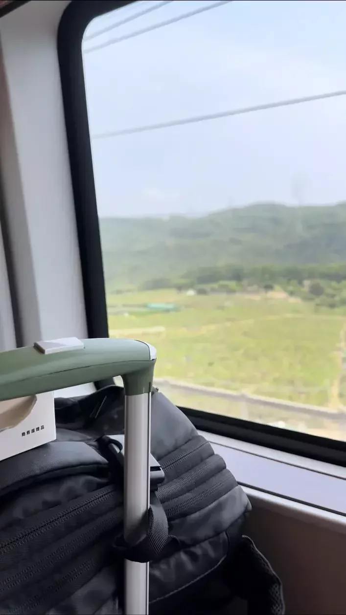 View from a high-speed train travelling between Hong Kong and Guangzhou
