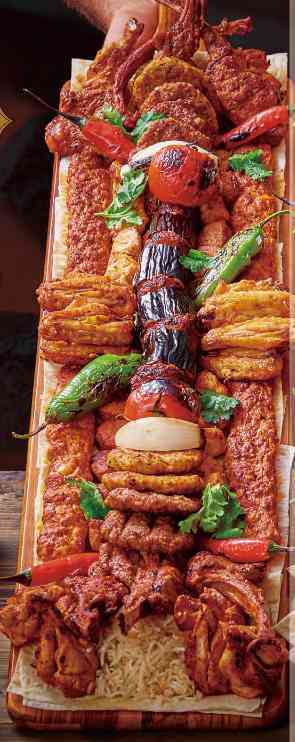 Mixed grill platter with kebabs and rice at Sultan Turkish Restaurant in Guangzhou